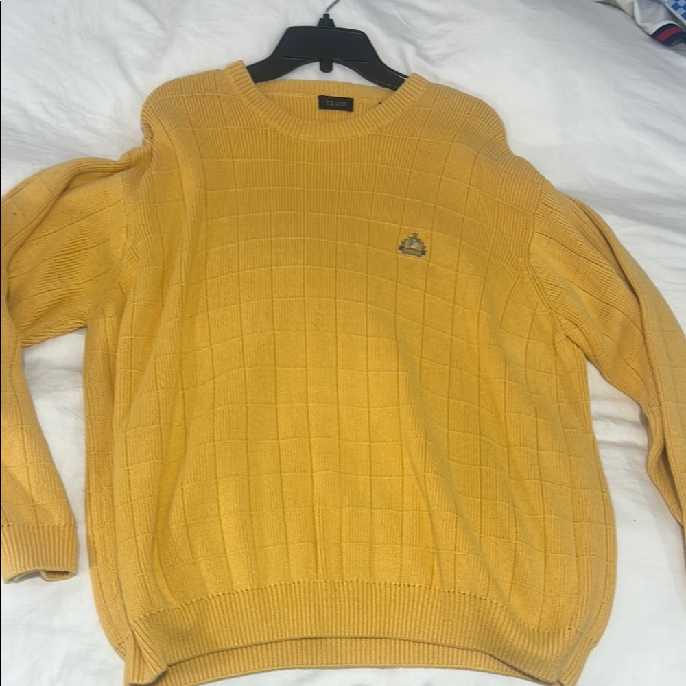 Izod Mustard Crewneck Sweater for Men